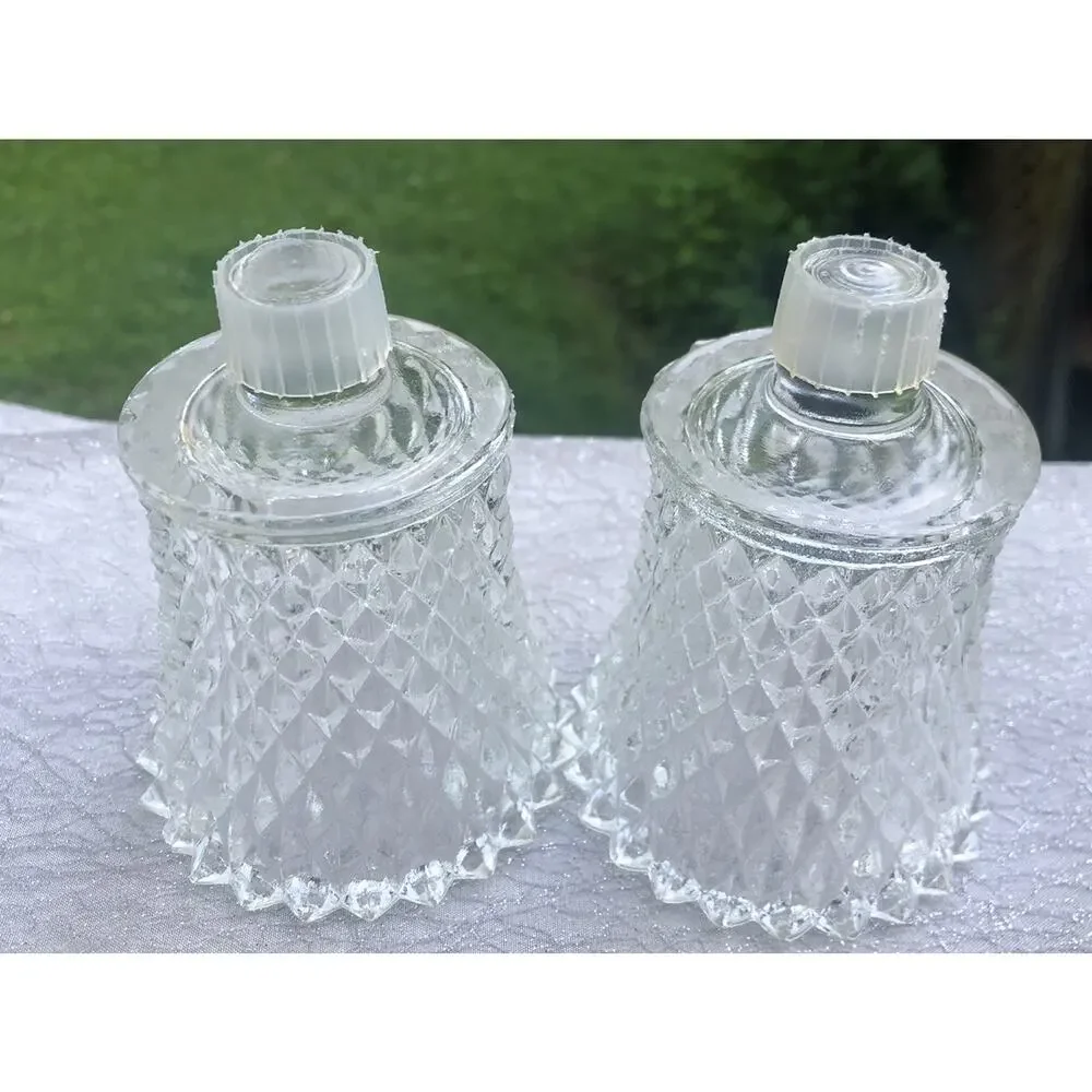 Vintage Home Interiors 2 Clear Hobnail Design Glass Votive Candle Holders - Picture 2 of 5
